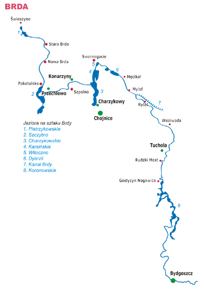 Spływ kajakowy rzeką Brdą